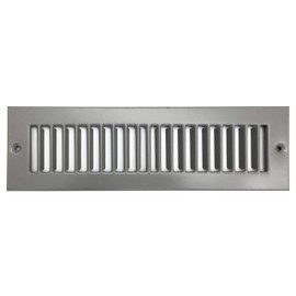 HVAC Premium 6" x 10" [Duct Opening] Toe Kick Vent Grille - HVAC Register Cover [Outer Dimensions: 7.5 X 11.5] - Grey