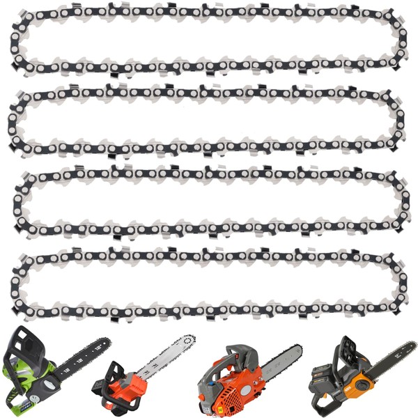Eyoloty 4 Pack 12 inch Chainsaw Chain 45 Drive Links,