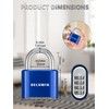 DELSWIN 4-Digit Combination Lock Outdoor Padlock - Heavy Duty Locker