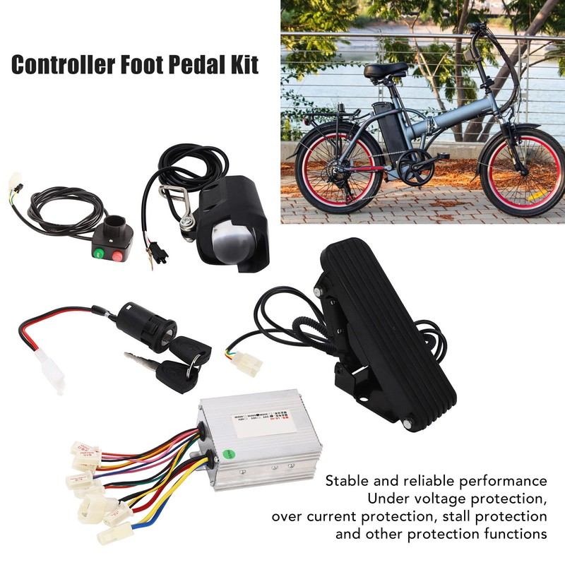 24V 500W Brushed Controller Foot Pedal Front Lamp Lamp Switch