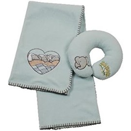 Fleece Blanket/Head Rest Babar/Pom