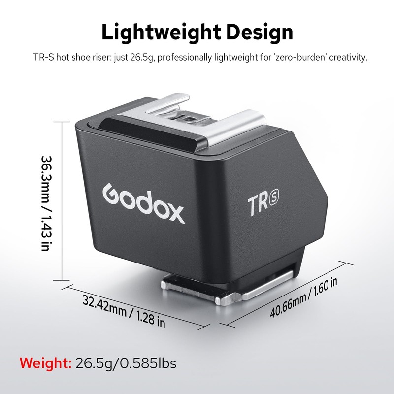 Godox TR-S TTL Hot Shoe Riser for Sony, with 6