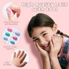 Press on Nails for Kids Short Square Fake Nails with
