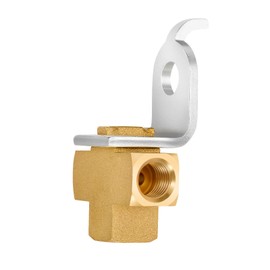 3-Way Brake Line Tee with Mounting Bracket, Brass Brake Line Fittings 3/16" for 3/8"-24 Threads Maintaining Brake Systems,Prevent leakage, For Fuel Line, Liquid Line