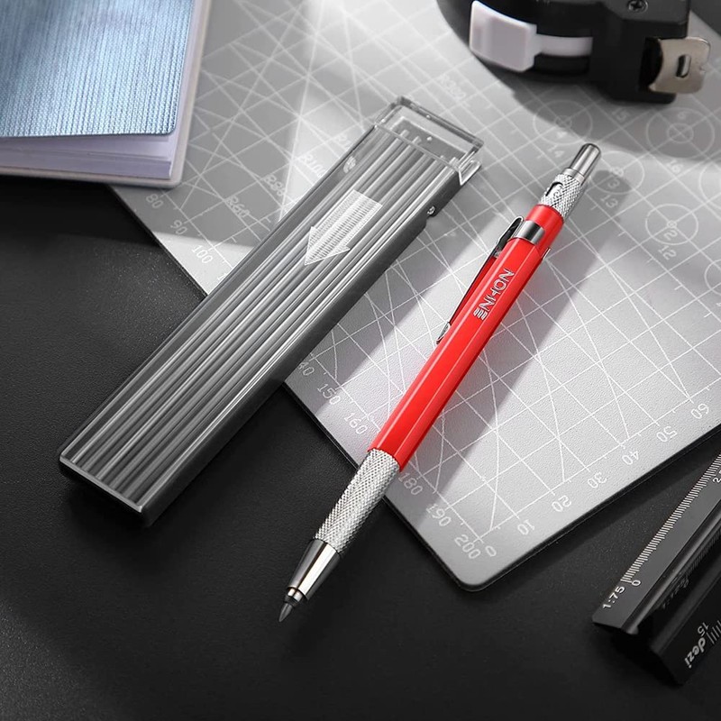 Geieold Welding Pencil with 12 Silver Grooves Metal Marker for