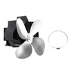 Wall Mounted Fireplace Fan 4 Blade Heat Powered Wood Stove