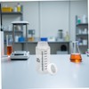 BUGUUYO 4pcs Plastic Graduated Reagent Bottles with Wide Mouth and