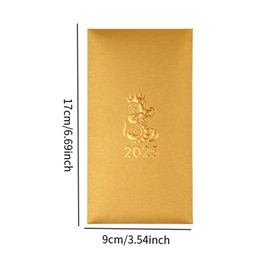 SM SunniMix 10 Pieces Chinese New Year Red Envelopes Hong Bao Xmas China Spring Festival Greeting Card Envelopes for New House Graduation, red and Gold