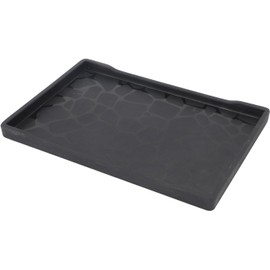 Dpofirs Bandeja Rectangular de Plástico para Servir Bandeja Ligera Antideslizante para Exhibición de Frutas en la Cocina Casera, Organizador de Tocador (Black)