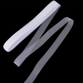 GORGECRAFT 25mm Wide White Polyester Horsehair Braid 21m Long Stiff Braid Horsehair Mesh Braid DIY Sewing Craft Wedding Dress Party Dresses Skirt Hat Accessories