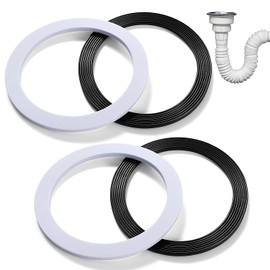 Lyeteung 4 Pieces 110 mm Washbasin O-Ring Sealing Ring for Sink, Flat Seal for Strainer Basket Drain, for 110 mm Sink Series