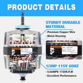 5304529782 1/3HP Cosamatcozon Upgraded Dryer Drive Motor