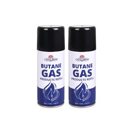 CoYlBod Butane Refill, Premium Butane Fuel 115 ml, 99.99% Pure Butane Lighter Refill for Torch Lighter (2 Can)