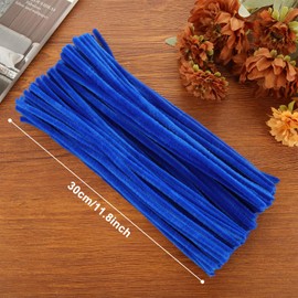 1500pcs Blue Pipe Cleaners Chenille Stems Thick Assorted Fuzzy Sticks Bulk Pipe Cleaner Craft for DIY Craft Creative Projects