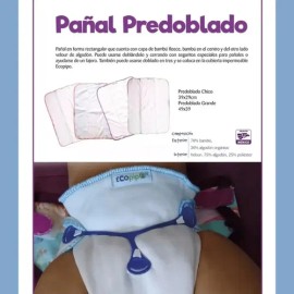 Pañal Predoblado Chico Y Cubierta Estam  Pack Retro Ecopipo                                                                                           