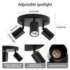 CHENBEN Lámpara de Techo Led 3 Spots Gu10 Moderna Lampara