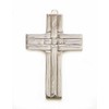 Laredo Import Polished Aluminum Weave Pattern Wall Cross-6.5 INCHES HIGH