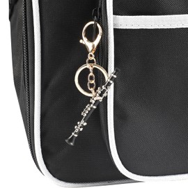 MoonEmbassy Miniature Clarinet Musical Instrument Gift Key Holder with Clarinet Case