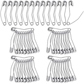 200 Pcs Curved Safety Pins Quilting Basting Pin Bent Safety Pins for Quick Basting Knitting and Quilting, Silver (1.5 Inch)