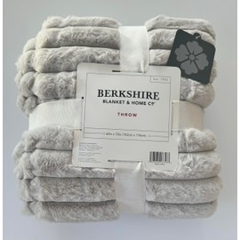 Berkshire Blanket Loftmink Faux Fur Throw (Grey)