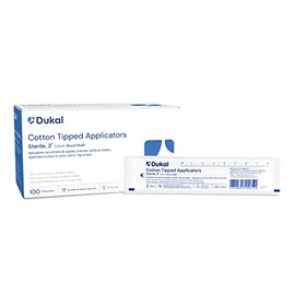 Dukal 9013-BX - Aplicador con punta de algodón, estéril, 3 pulgadas (caja de 100 unidades) (2/paquete) (200 aplicadores)