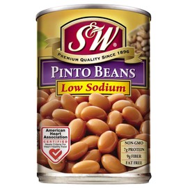 Reduced Sodium Premium Pinto Beans 15.5 oz cans (Pack of 12)