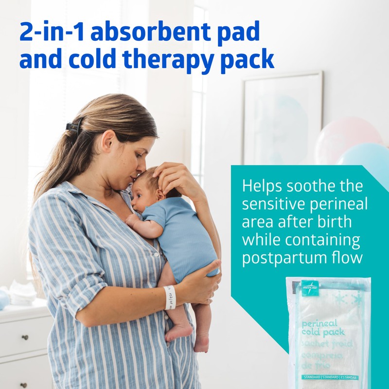 Medline Perineal Cold Pack for Postpartum Care, Absorbent Pad is