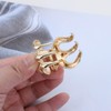 Erimberate Punk Hair Claw Clip Metal Claw Hair Clip Gold