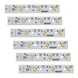 WISINY WR55X26671 LED Light Board Compatible for GE Refrigerator Led Replacement and GE Freezer Light Bulb Replacement Replaces PS11767930, AP6035586, EAP11767930, 4468532 6PCS