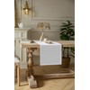ZeeMart Burlap Style Farmhouse Table Runners 90 Inches Long, White