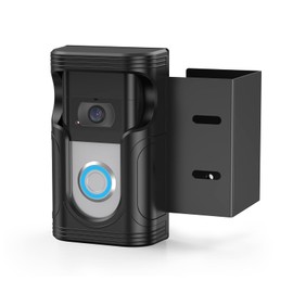 OLAIKE Anti-Theft Video Doorbell Door Mount for Video Doorbell 1/2/3/3 Plus/4/2nd Gen(2020 Release), No-Drill Doorbell Mount for Apartment Home Rentals Office Room(Not Included Doorbell), Black