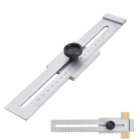 NICEWAT Marking Gauge 200 mm, Marking Tool Scribing Gauge with Deep Lasered Measuring Scale, Marking Gauge for Precise Marking and Demarcation of Marks and Guide Lines