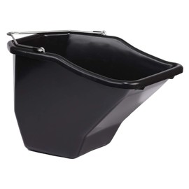 Little Giant Plastic Better Bucket (Black) Ergonomically Designed & Durable Livestock Feed Bucket with Flat Back (20 Quart) (Item No. BB20BLACK)