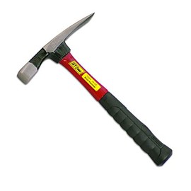 IVY Classic 15024 24 oz. Fiberglass Brick Hammer with Power Pro Grip Handle, Silver, Black