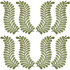 GORGECRAFT 4 Pairs Dark Olive Green Ivy Leaf Embroidery Patch Leaves Iron On Patches Sew On Leaves Vine Lace Applique Fabric Repair Patch for Clothes Jean Jacket Pant Vest Appliques Embellishments