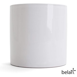 Belari White Planters - Plant Pots Indoor - Ceramic Pots for Plants - White Plant Pot with Drainage - Flower Pots Indoor - Snake Plant Pot / Succulent Pots (White Mid Century Planter Set)