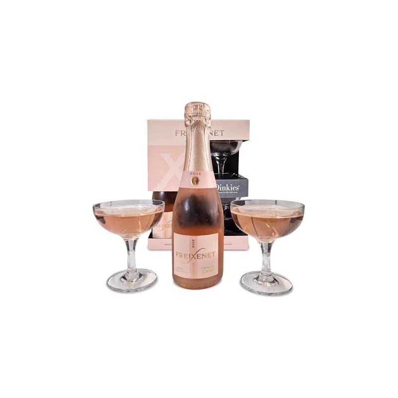 Freixenet Cordon Rosado Cava 200ml, 11.5% ABV with 2 x
