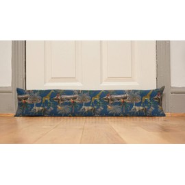 Izabela Peters Luxurious Eco-Friendly Draught Excluder - Safari Voyage - Estate Blue - Standard - Window Door Seal, Fabric Draft Excluder Cushion Stopper For Door Bottom
