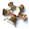 Small Shiv Damru set of 5 Damroo for Temple for