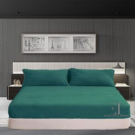 Fleece Teddy Pillow Case Cover Pair 50cm x 75cm Approximately Warm and Cosy Teal Pillow Case Pair Only