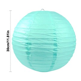 Pack of 10 Colourful Paper Lanterns, Round Chinese Paper Lanterns, 30 cm / 12 Inch Lights, Round Lampshade, Hanging Ball Shape Paper Lamps for Wedding, Birthday, Baby Shower, Celebrations, Decoration