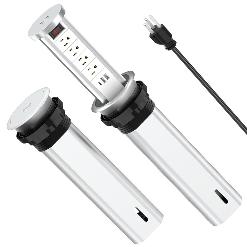 Pop Up Outlet for Countertop with PD 20W USB C,