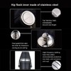 GENNISSY 10oz Black Bucket Hip Flask - PU Leather Stainless