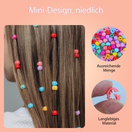 Pack of 250 Hair Beads for Clips Mini Hair Clips Plastic Colourful Beads Hair Clips Hair Clips for Children Girls Women Hair Beads Hair Clip