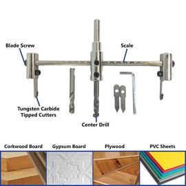 Big Horn 19239 Adjustable Hole Saw 1-1/2" to 11-3/4" (40mm - 300mm)