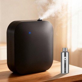 BLD automatic diffuser automatic spray air freshener office diffuser, black + 100ml essential oil, 1 set / 비엘디 자동디퓨저 자동분사방향제 사무실디퓨저, 블랙+100ml 에센셜 오일, 1세트