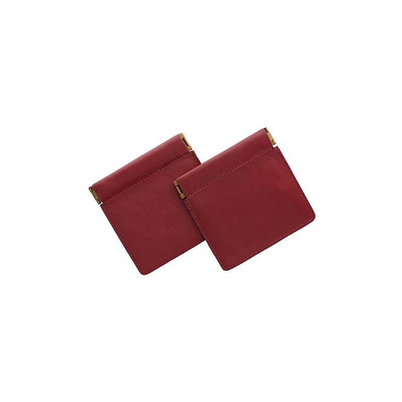Pack of 2 Visconti Leather Snap Top Purses CP7 Red