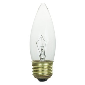 Sunlite 25ETC/32 120-volt 25-watt Medium Base Incandescent Torpedo Tip Chandelier Lamp