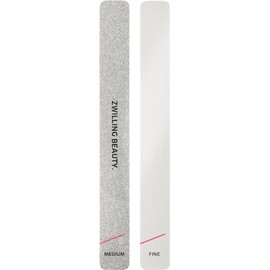 ZWILLING Sandblatt Nail Files (Coarse and Fine-Grained File Surface, Gentle Nail Care, Nail Studio Quality), Premium, Pack of 2, White, 160 mm