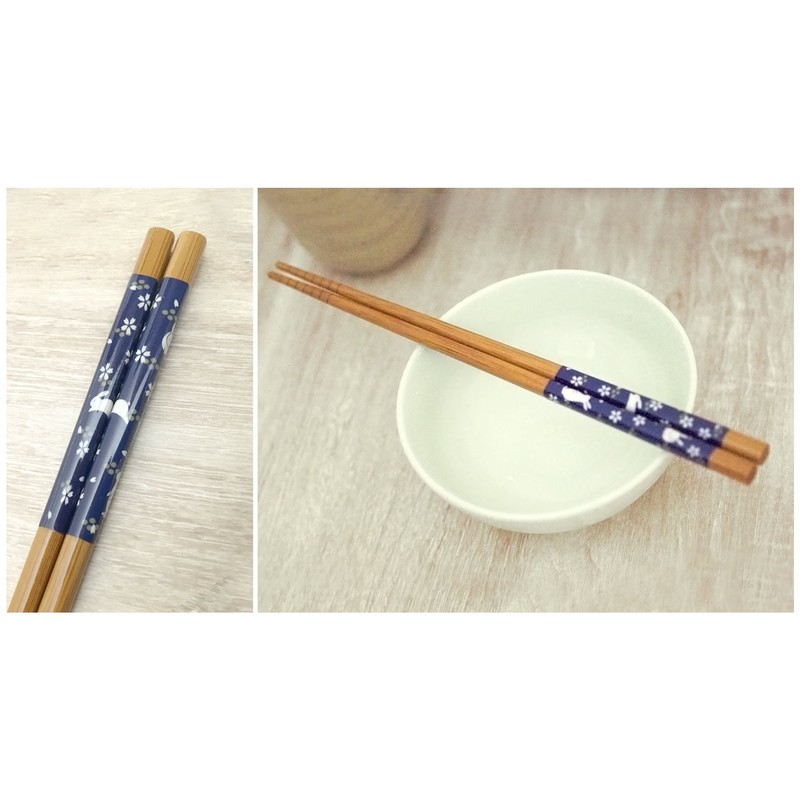Aoba Chopsticks Dishwasher-Safe, Natural Wood, Susu Bamboo, Wild Rabbit, 5